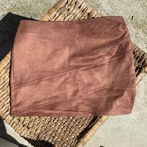 Free People Vegan Leather/Suede Mini Skirt